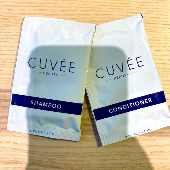 NWT CUVÉE BEAUTY Champagne Infused Shampoo and Conditioner Sample Set - Picture 4 of 15